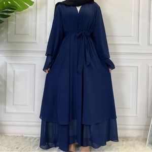 Layered Chiffon Abaya